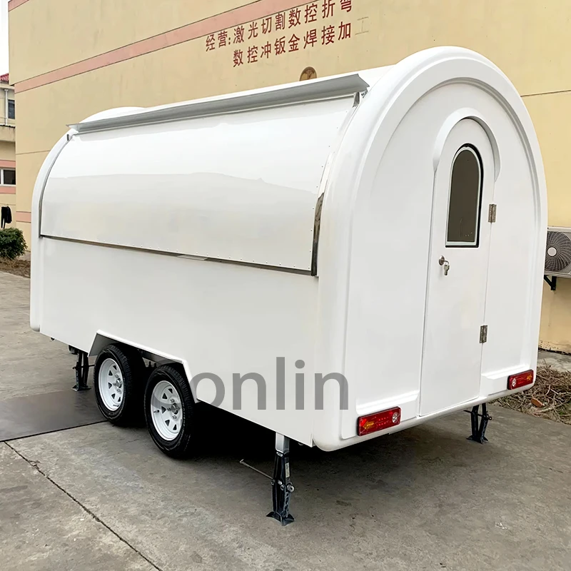 Beautiful Durable Food Trailer For Doing Pancakes Food Cart With Refrigerator Pizza Food Truck Bakery For Sale