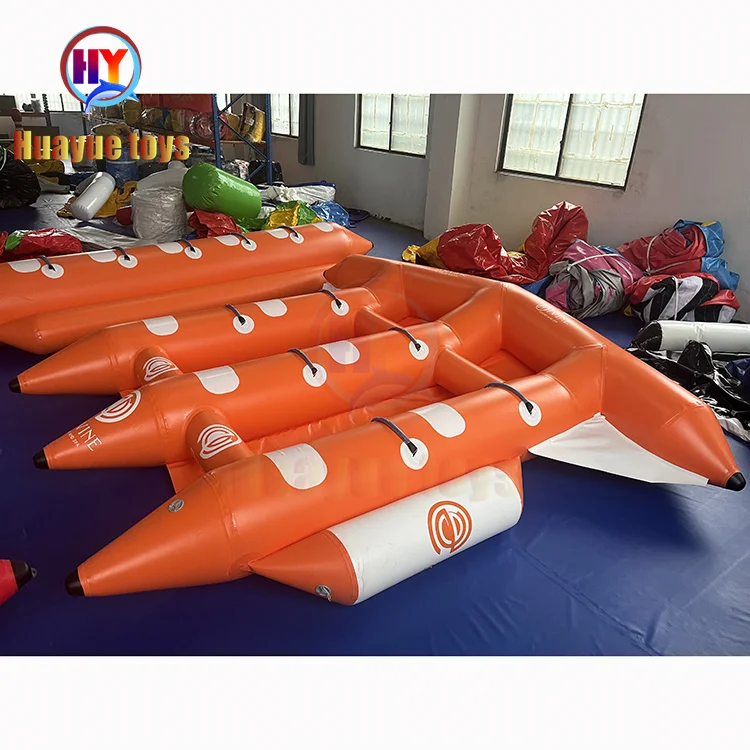 HUAYUE Best Price Hot Sale PVC Inflatable Customized Interaction Adult Towable Water Ski Tube Sport Game Flying Fish Banana Boat