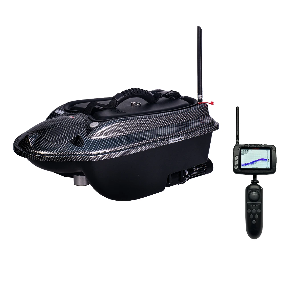 Carp fishing bait boat with echo sounder fish detection