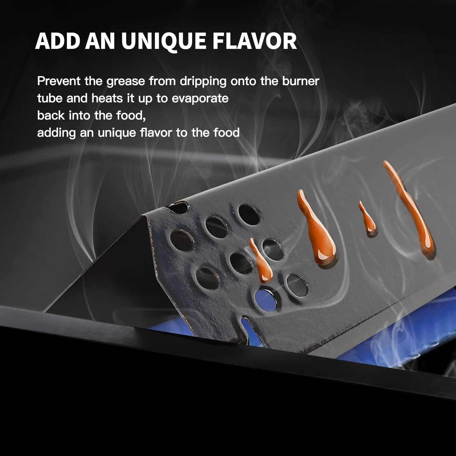 Grill Heat Plates  - 14.6 inch  Porcelain Steel Grill Burner Covers for720-0830H, 5 Burner 720-0888, 720-0888N, 720-0882A