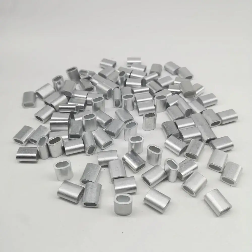 ferrules for cable 6mm/8mm/10mm/12mm/14mm/16mm/18mm/20mm Single Aluminum sleeves for Rigging Trace Leader Crimps,