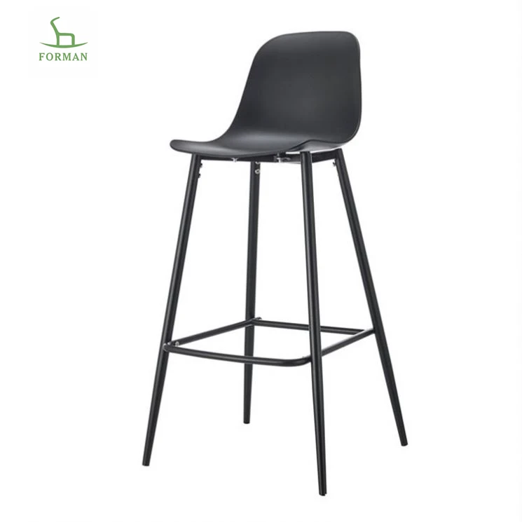 High quality cheap new metal bar stool pp plastic seat high bar stool