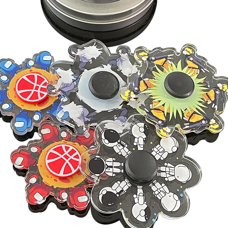 
2021 New Trend 3D Run Animated Fingertip Gyro Alloy Metal Gifts Fidget Spinner For Kids 