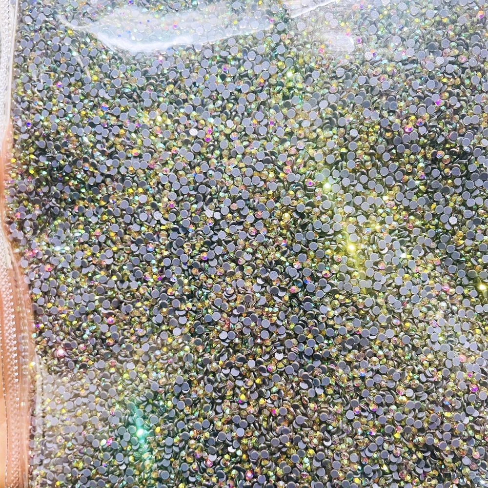 For Garment Decoration Hot Fix Round Epoxy Iron on Strass Rhinestone Hot Sale Factory Supply Bulk SS6 1KG Crystal B30 Shoes