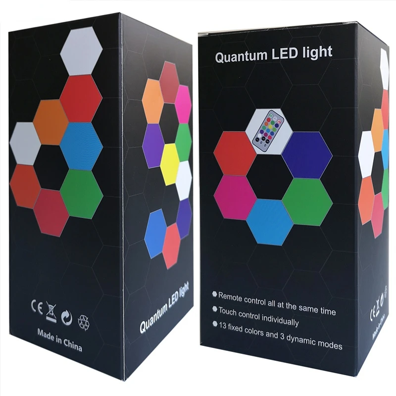 DIY Creative Geometry Assembly Touch Sensitive Modular Quantum Lamp Hexagonal Wall LED Night Light