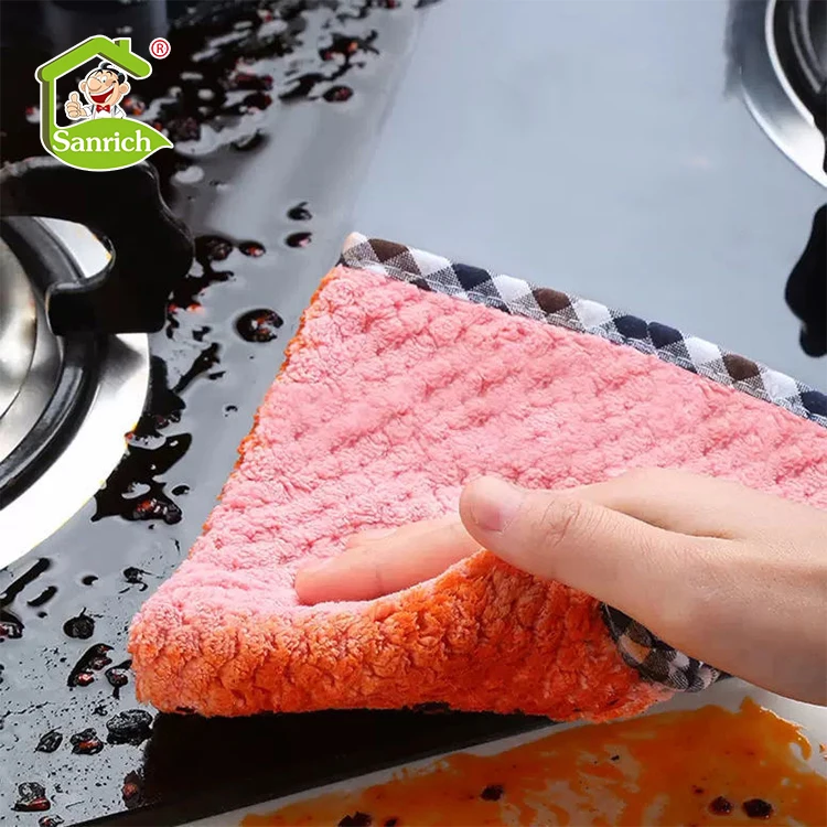 Кухонное полотенце для ежедневного мытья посуды кухонная тряпка антипригарная утолщенная салфетка очистки стола Абсорбирующая Чистящая