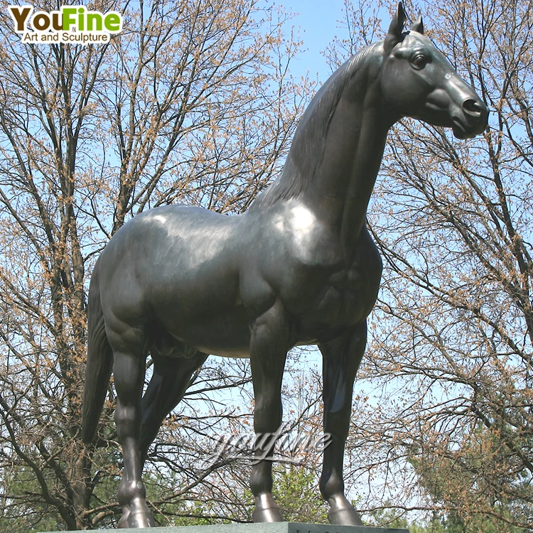 Садовая Современная кастинговая бронзовая статуя лошади большого размера