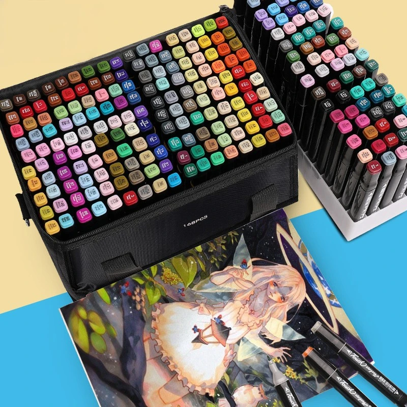 Office Supplies 30/40/60/80 Color Drawing Double Sided Art Marker Pen Permanent Sketch Markers Set