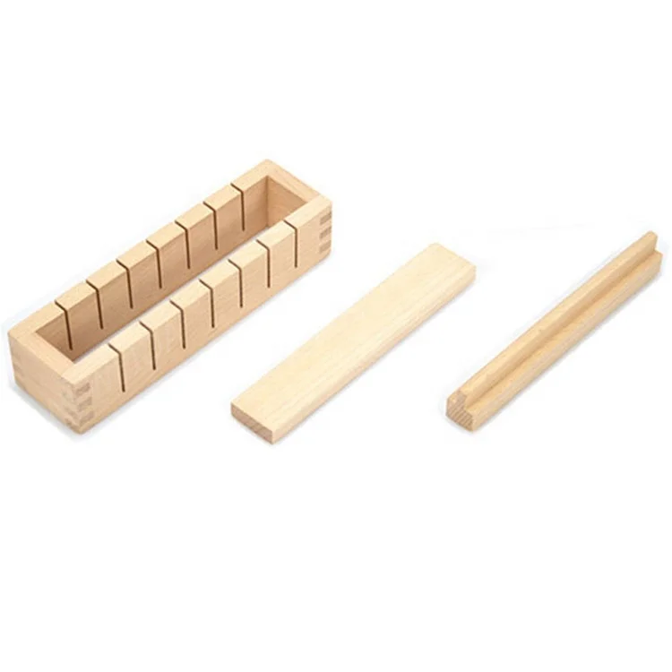Excellent Sushi Tools Natural Beech Wood Sushi Maker Kit