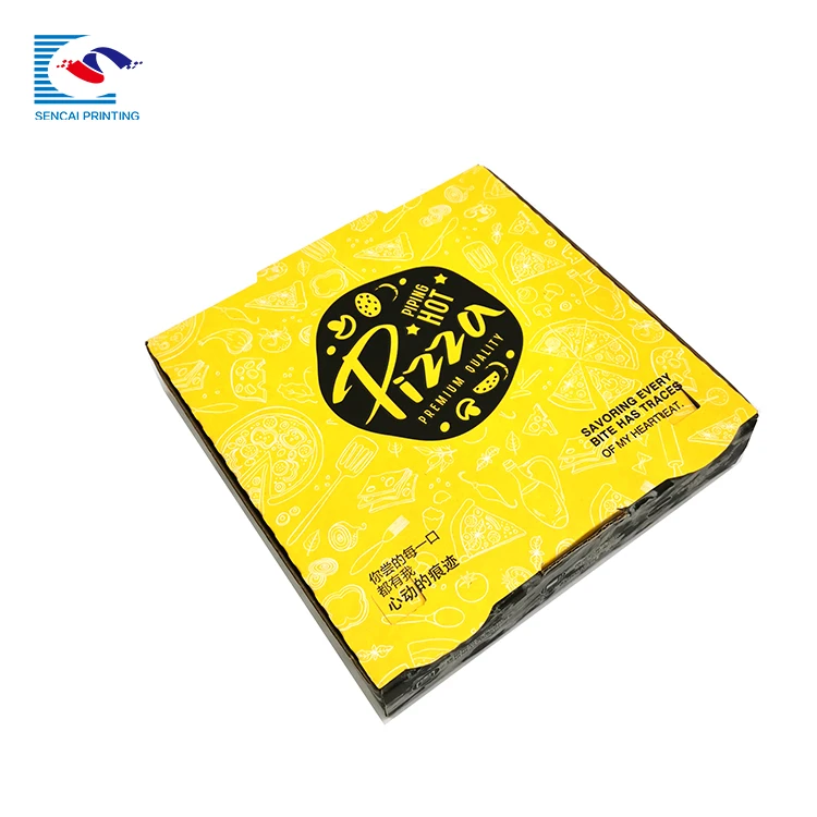 Promotion Price Free Sample Customized Food Pizza Take- out White Card Paper Packaging Boxes For Pizza