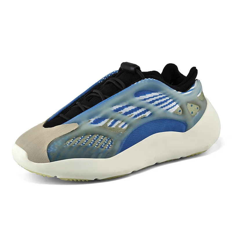 Latest Design Fashion Girls Running Shoes Custom Reflective Original Quality Yeezy 700 v3 Boys Sneakers for Kids