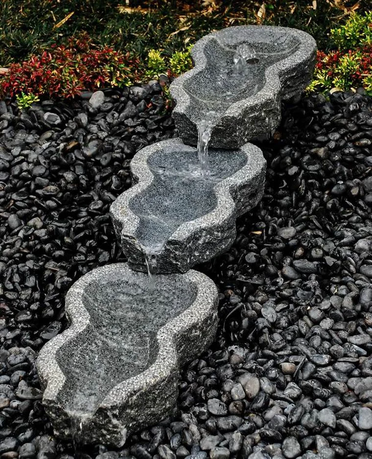 Japanese garden stone water fountain for park