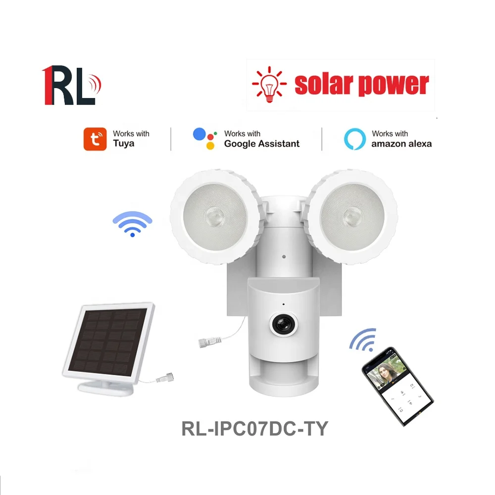 High quality 1080P Tuya Network Video Recoding Surveillance Outdoor Security Wireless Wifi Solar Powered IP Camera Smart System