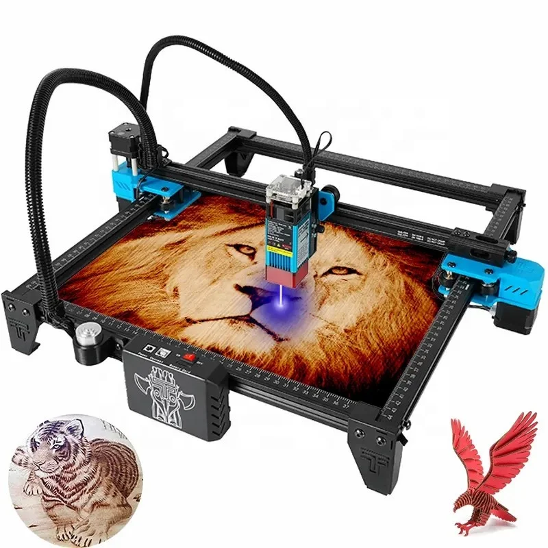 Twotrees TTS 5.5W Professional Aluminum Stainless Steel Engraving Machine Mini High Quality Laser Cut Woodwork Low DXF LAS Paper