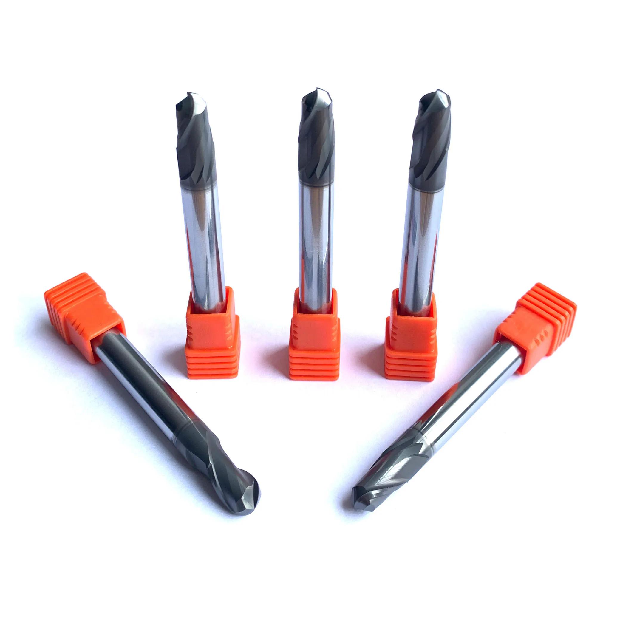 Solid Carbide Spheric Milling Cutter 2 Flute Ball Nose End Mill Feed And Speed