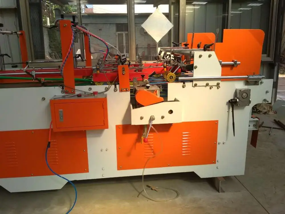 semi-auto paper box folding gluing machine with bottom locked