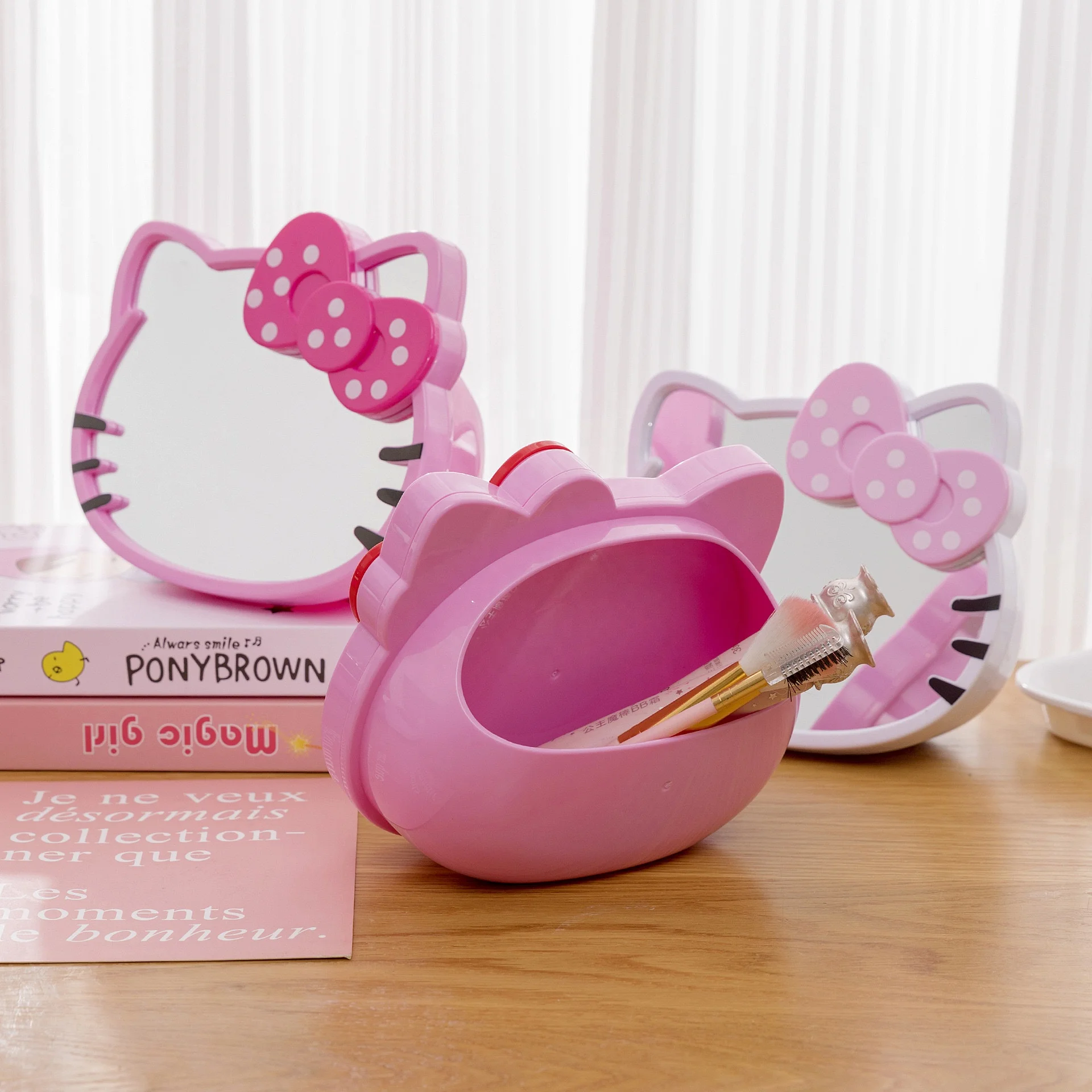 Зеркало 2023 Kawaii KT для стола одностороннее зеркало макияжа принцессы Espejo De Maquillaje хранения