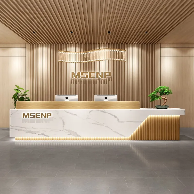 luxury white front desk counter reception desk modern hotel beauty salon reception desks