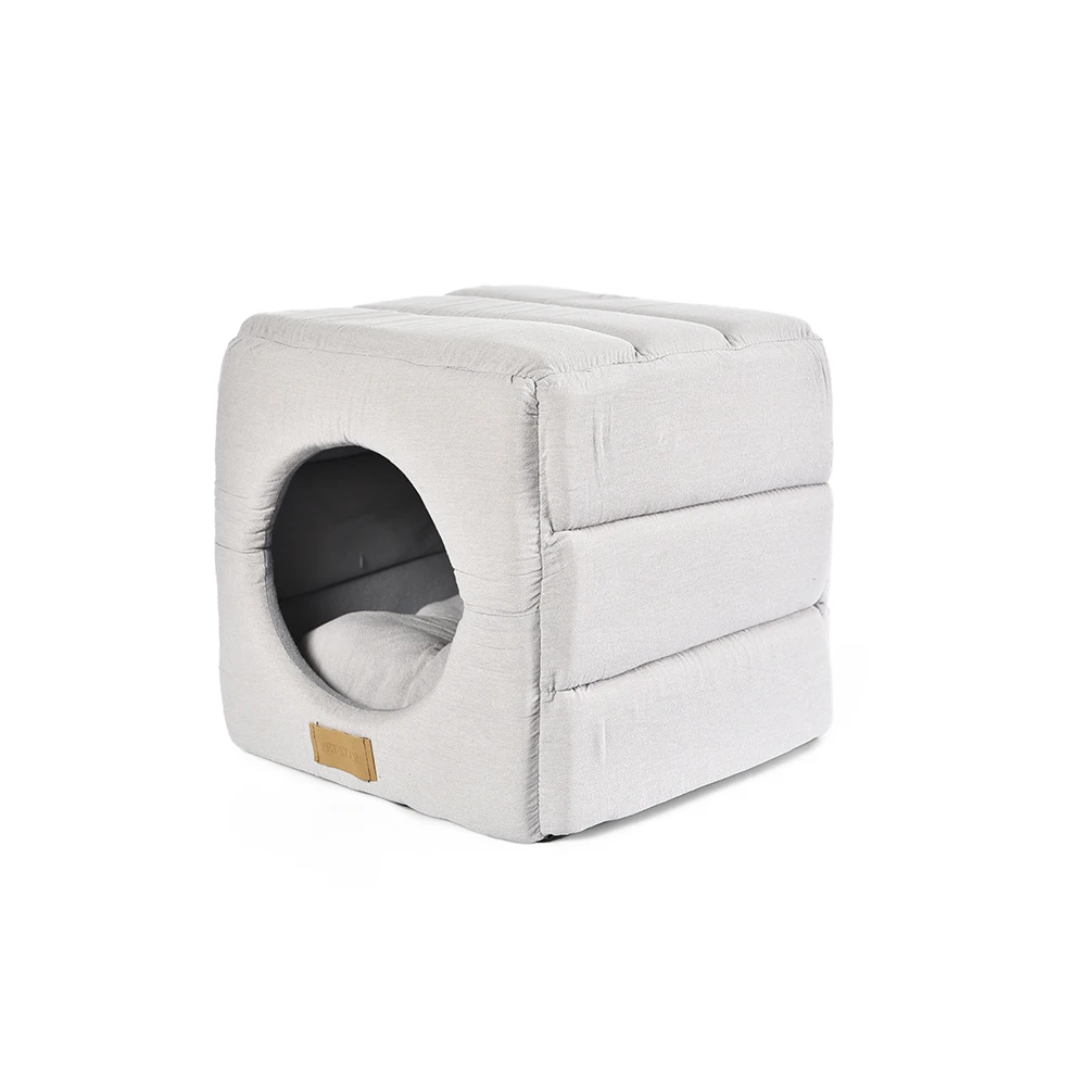 Petstar Removable Washable Cushioned Pillow Condo Cat Cozy Cave Bed with Non-slip bottom