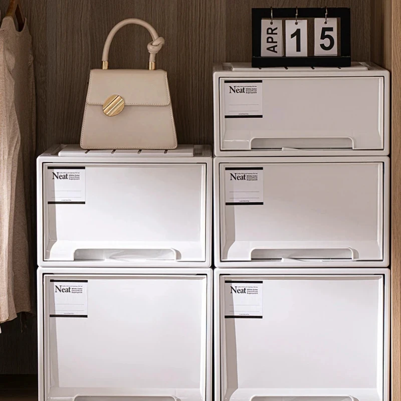 Wardrobe Underwear Storage Box, Thickened and Large-capacity Clothes Locker Transparent Drawer Storage Box, Household Plastic