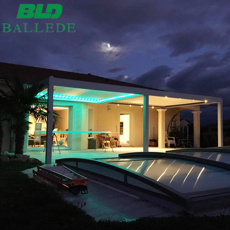 Australia Smart Rainproof Roof Winter-proof System Aluminum Louvered Pergola With Heater