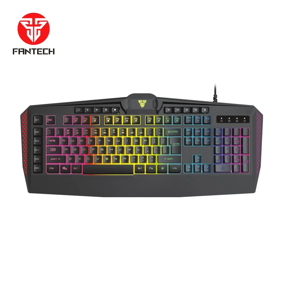 FANTECH 2020 New RGB Membrane Programmable Wired Computer Gaming Keyboard K513