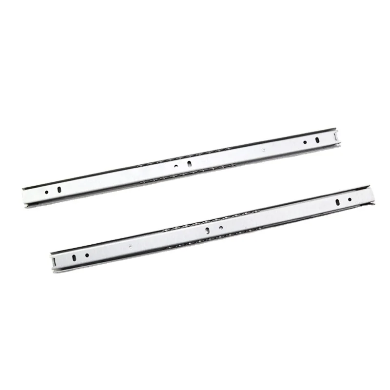 Hot!! 2 Fold ball bearing slides 2 fold drawer slide 27mm drawer slide