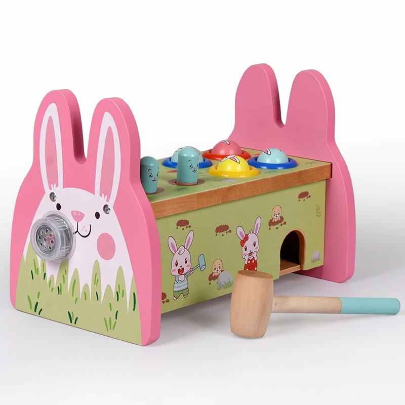 
Mouse Shape Music Function Wooden Pound & Tap Pounder toy wooden pounding game hammer toys for kids 