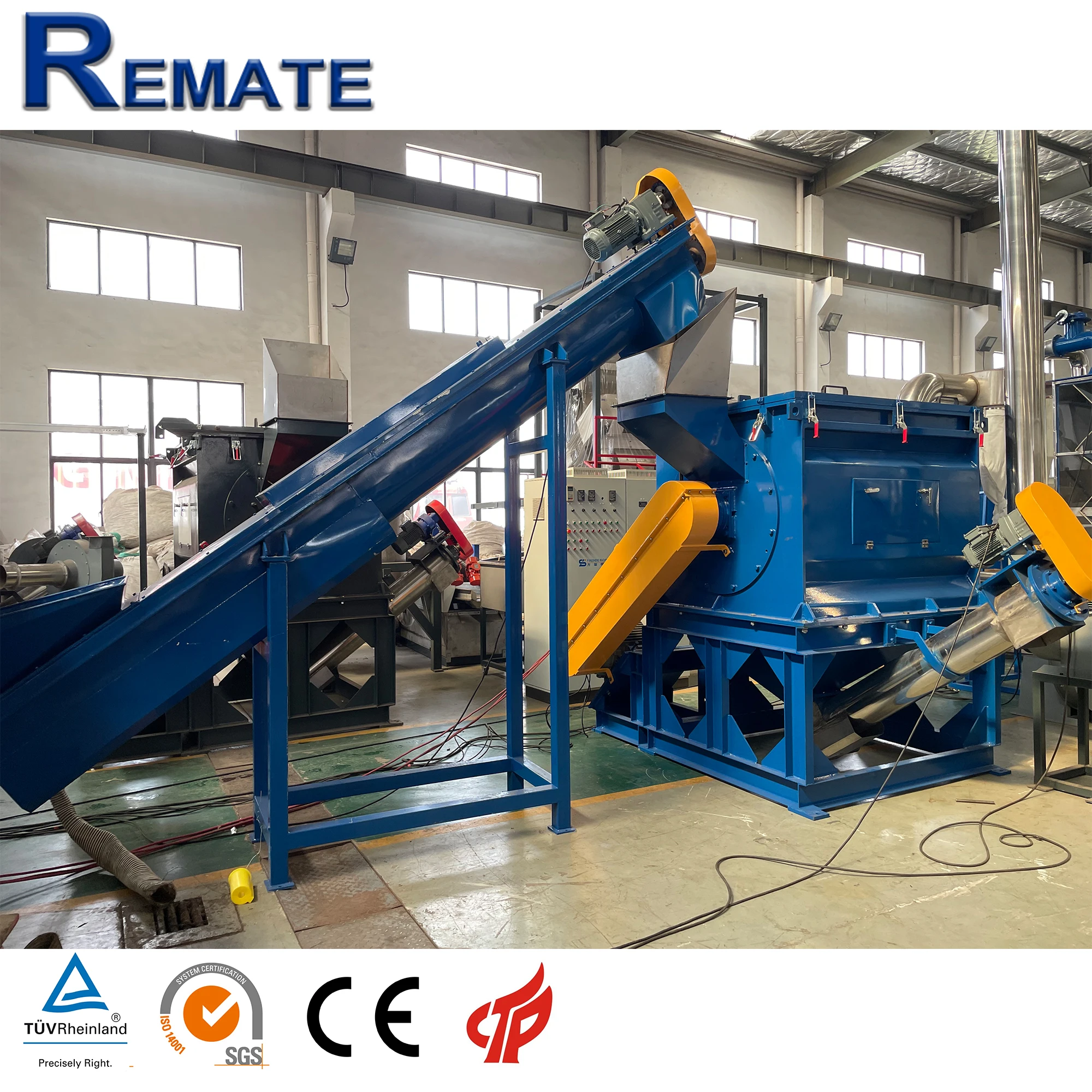 300kg  HDPE fishing line washing line fully automatic plastic recycling machine from remate