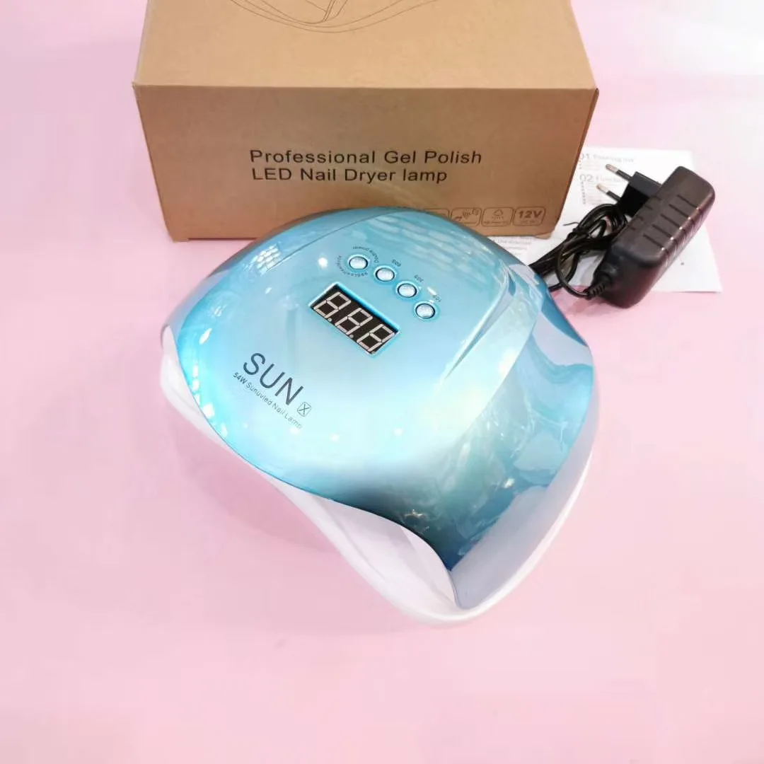 New Arrival Brilliant Colorful SUNX 54w UV Led Nail Polish Lamp for Curing Nail Gel