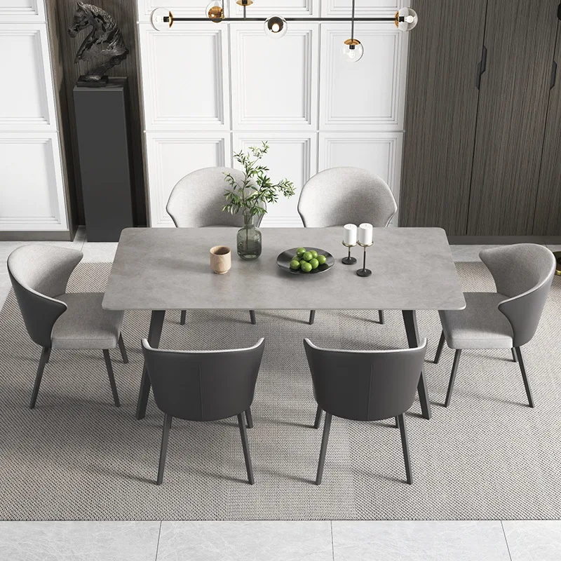 Royal design dining table sets high-end mesas burl veneer marble tabletop mesa lazy susan turntable round dining table