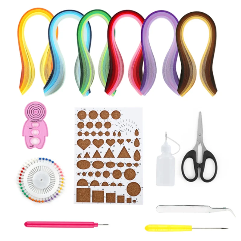 Amazon Hot Sale Paper Quilling Kit Assorted 900 Strips Quilling Tool Paper Craft Supplies,TOYS0410
