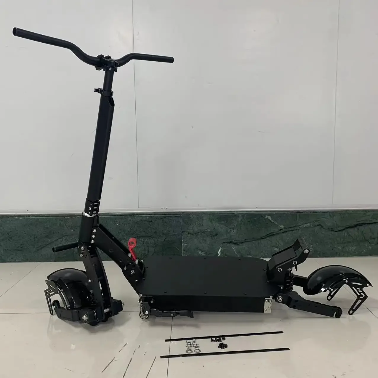 Professional Shock Absorption Scooter Frame 11 inch Double Drive Aluminum Alloy Frame Scooter Frame Parts