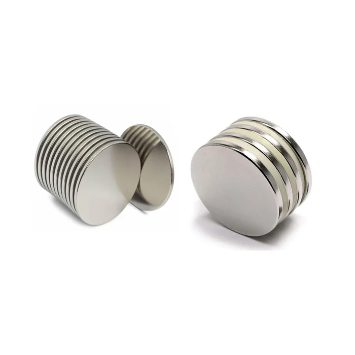 Magnetic Material 1.00 x 1/8 inch N45 Super Strong Ni Plated Neodymium Magnet