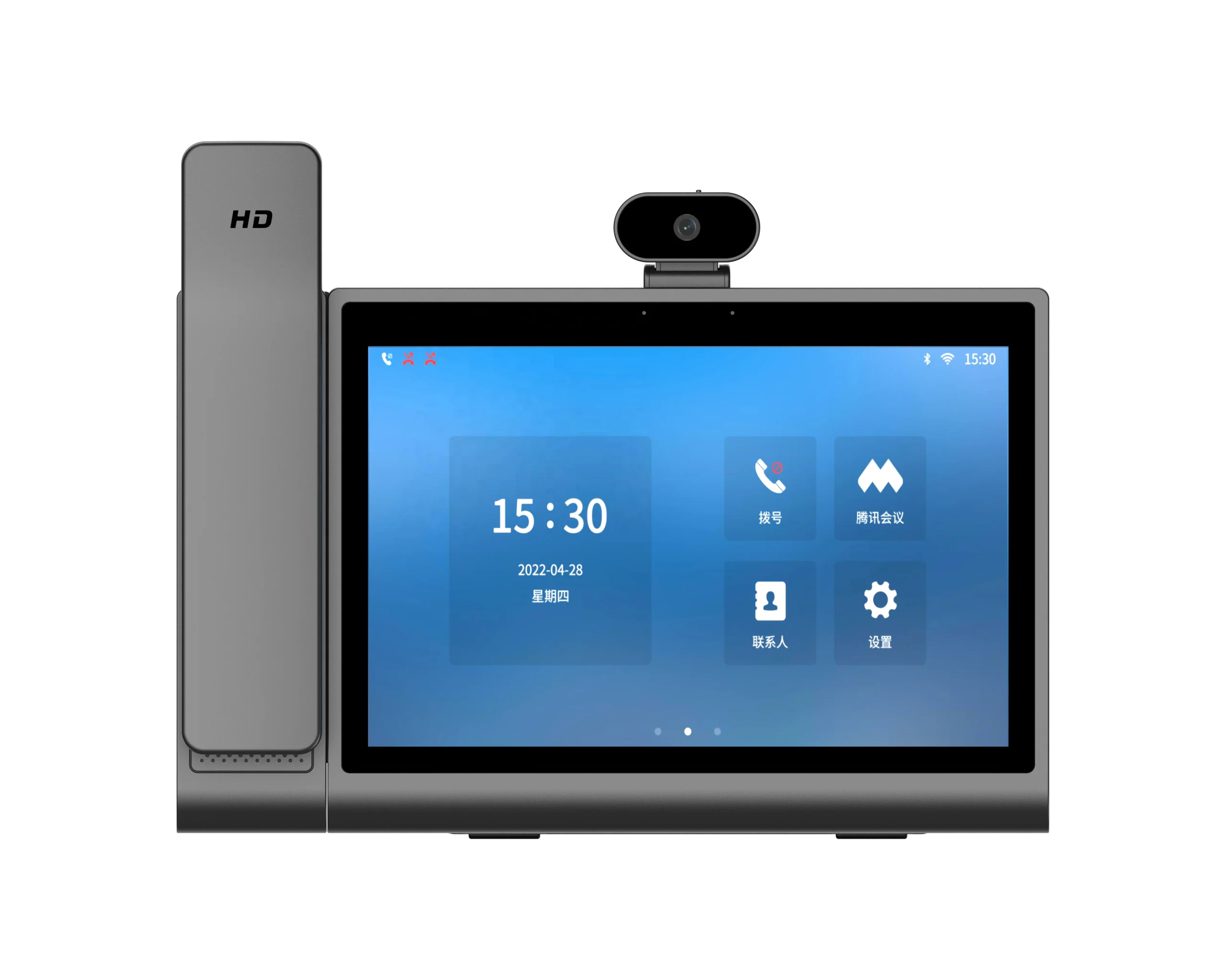 Business Office Conference Use IP HD Video WIFI 10.1-inch Touch Screen Removable Camera Meeting Android SIP Telephone