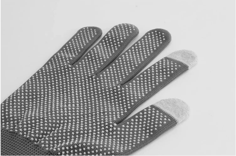 Hand Protection Nylon 13 Needle Touch Screen Garden Gloves Outdoor Work Safety Cheap Thin Dot Anti-slip Breathable Mittens