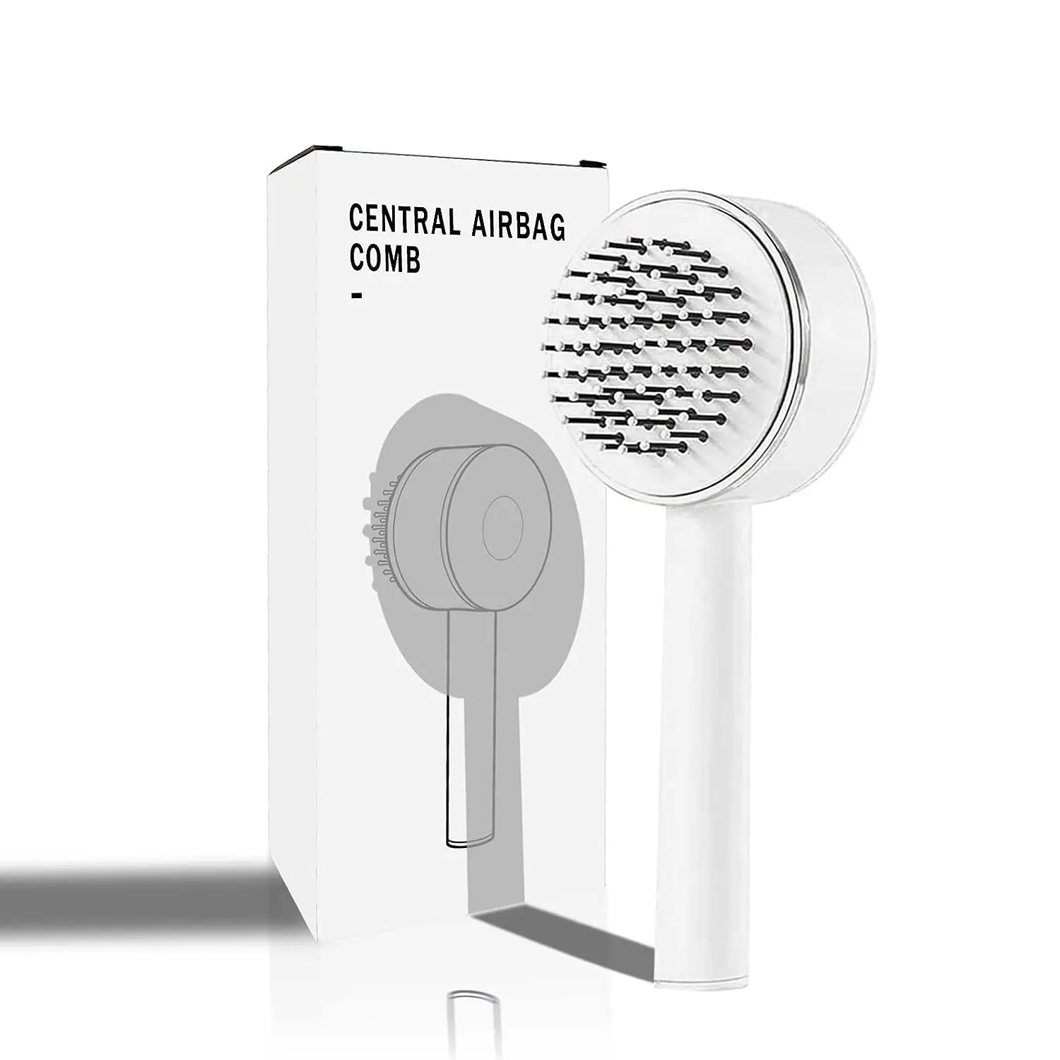 Super Soft Self Cleaning Hair Brush with holder For Women Wet or Dry Detangling 3D Air Cushion Massage Comb to Make Hair Smooth