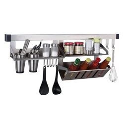 stainless steel 304 kitchen spice chopsticks soup storage wall rack,combinable rack