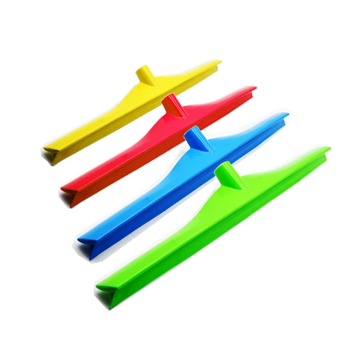 custom PP+TPR Rubber Floor Squeegee Plastic Floor Wipers Dual Blade Eva Foam Cleaning Floor Squeegee