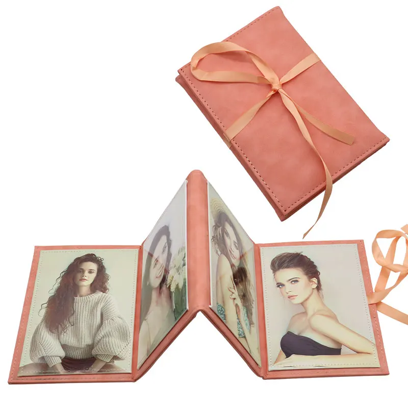 Personalized Sublimation Blank Photo Album PU leather Photo Frame for Sublimation Print 4 Photos Blank