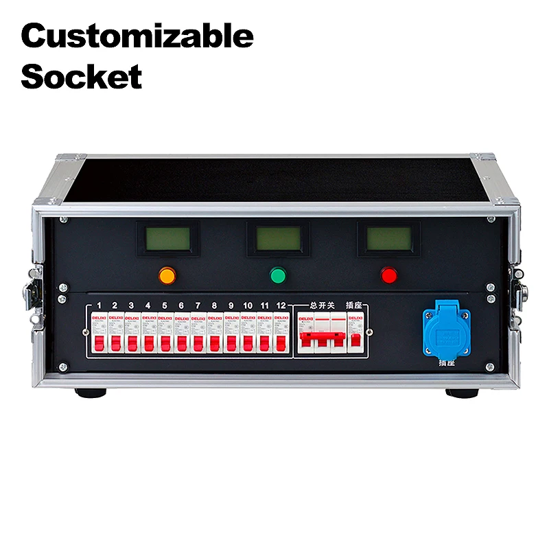 SHTX Customized Stage light/audio/LED large screen 12way power box 24 channel distribution box indoor/outdoor supply Flight Case