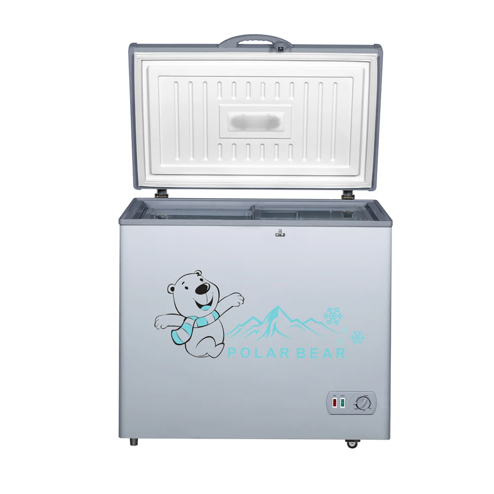 308L Supermarket Big Chest Freezer Manufacturers Meat