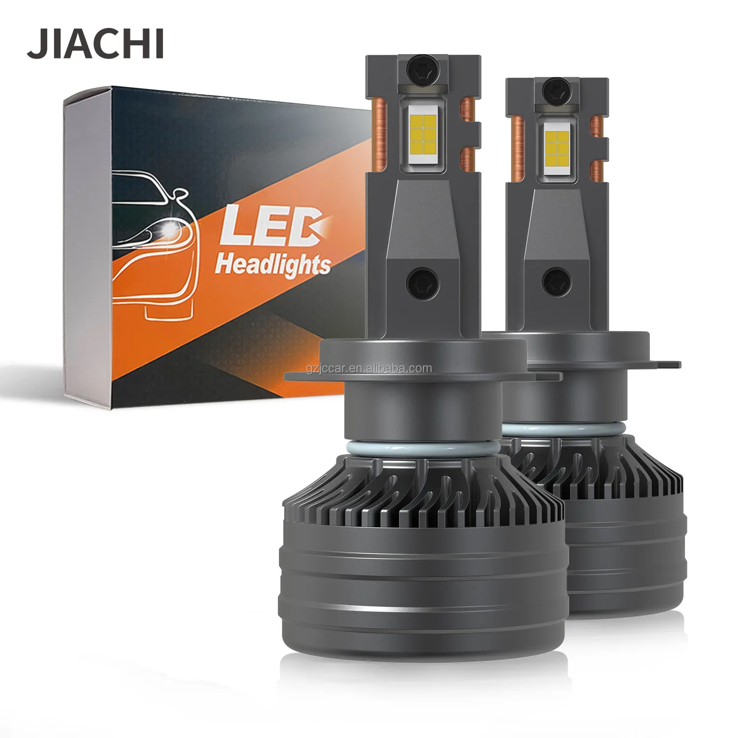 JIACHI FACTORY Wholesale Brightest Led Headlights High Low Beam Lighting H11 H7 Canbus 12V 55W 10000LM 6500K Aluminum Universal