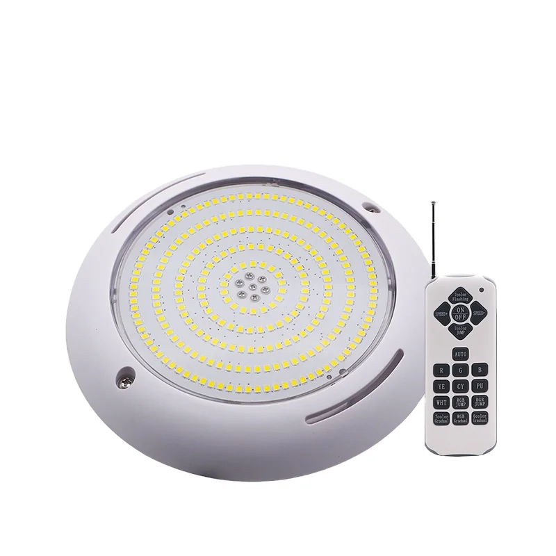IP68 Waterproof RGB Remote Control Pool Light Blue Swimming Pool Underwater Light Warm White PC Body Fountain Pond 12V Input