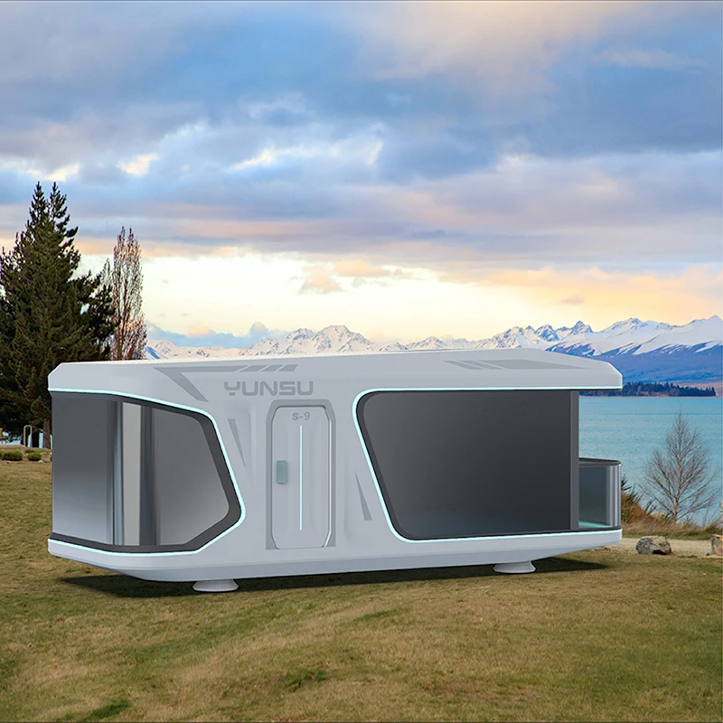 YUNSU современные сборные дома для гостиничного контейнера 40 футов стеклянный дом