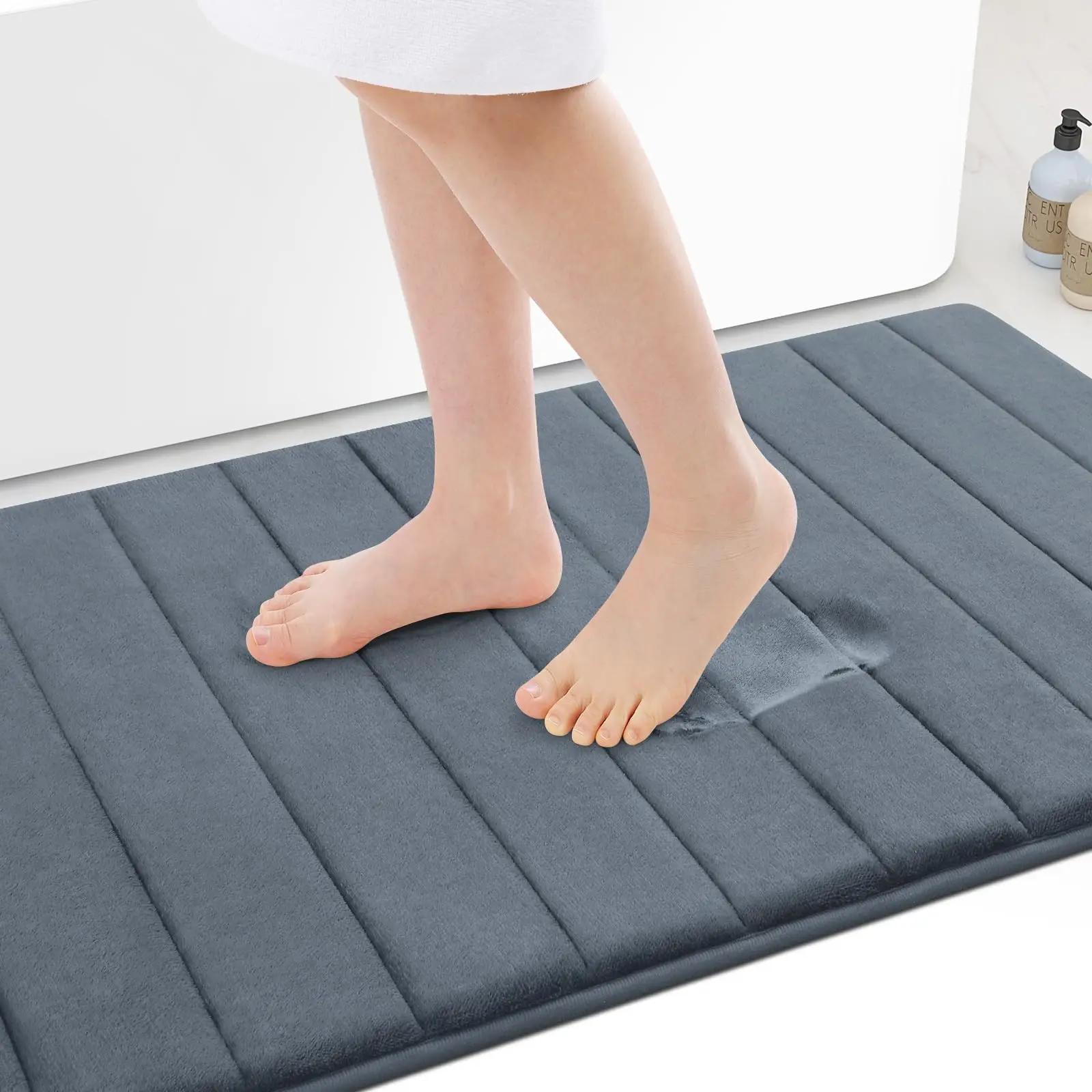 Ultra Soft and Absorbent Bathroom Rugs Memory Foam Bath Mat For Bathroom