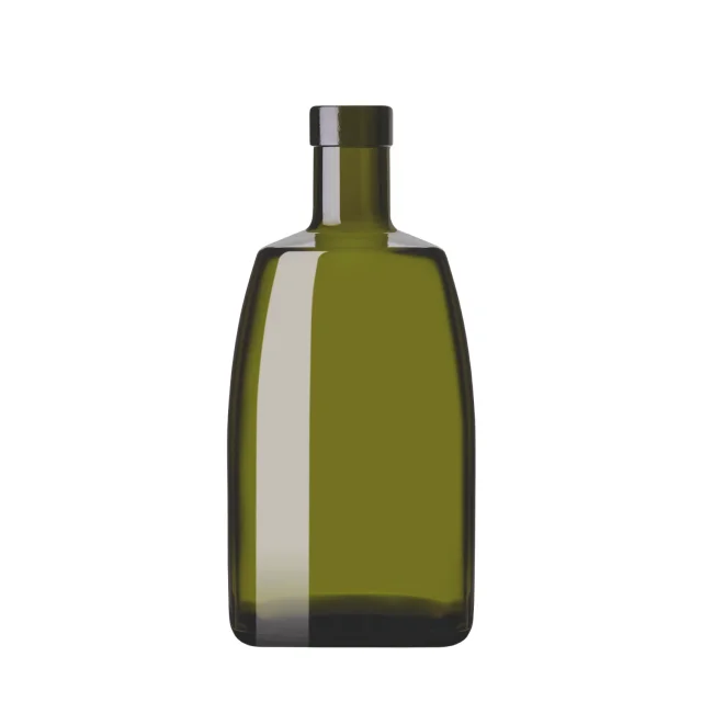 500ml Green Glass Cooking Oil Olive Oil Glass Bottle With Metal Lid