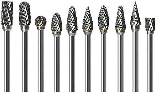 Wholesale Metal cut rotary cutting burr set die grinder polishing carving tool shank carbide rotary burr set carbide burr set