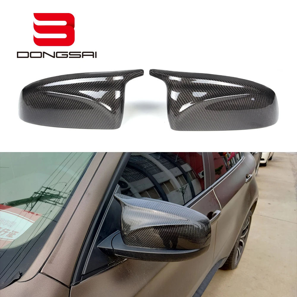 Carbon Fiber Side Door Rear View M Look Wing Mirror Covers Caps for BMW X5 E70 X6 E71 2007+