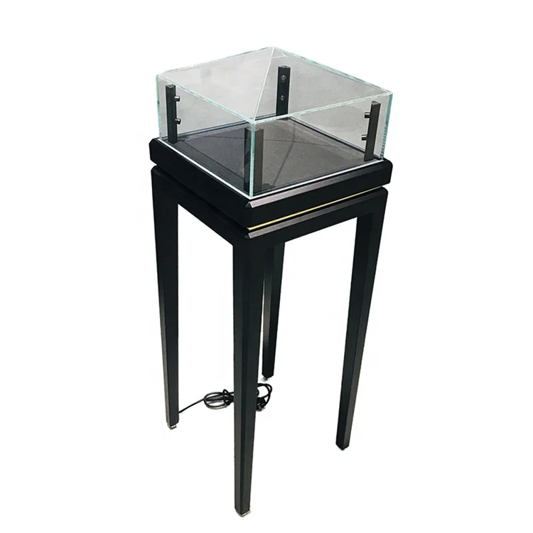 changhong custom quality boutique black metal glass high-end jewelry mobile phone display rack for mall display